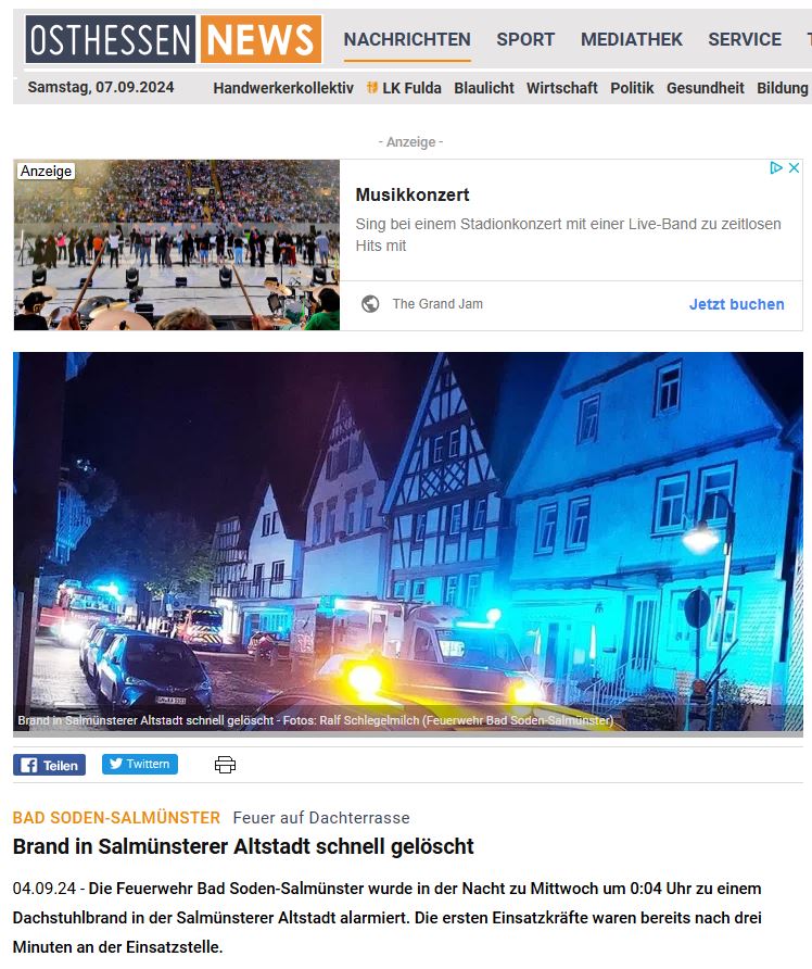 F 2 Dachstuhlbrand Kleinbrand 2024 005